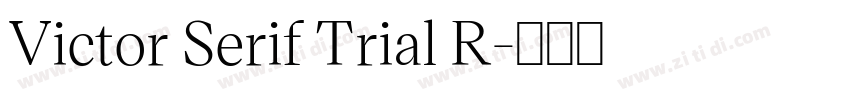 Victor Serif Trial R字体转换